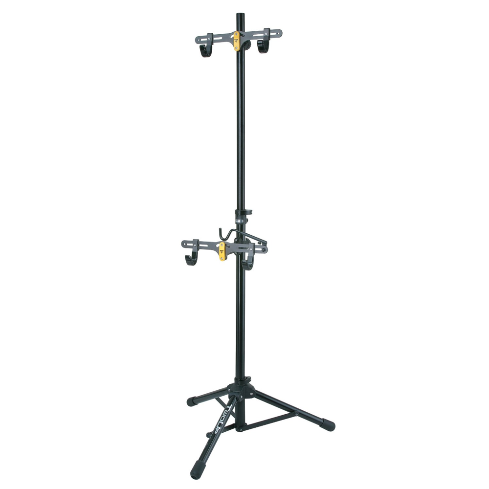 Topeak TwoUp Bike Stand: 2-bike Black - Indoor Storage & Light