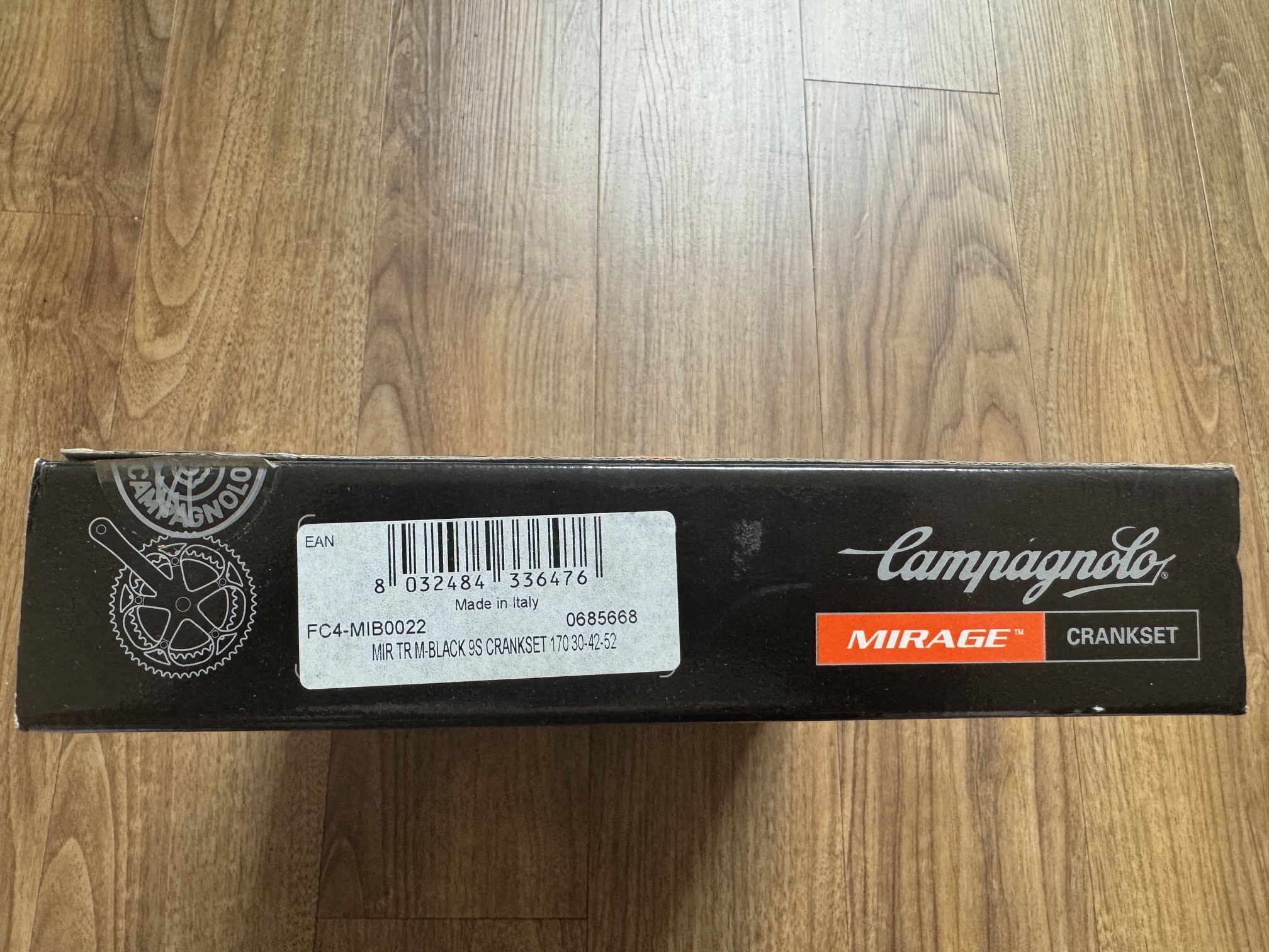 NOS Campagnolo Mirage 9 Speed Alloy Crankset 170mm 52/42/30 Square